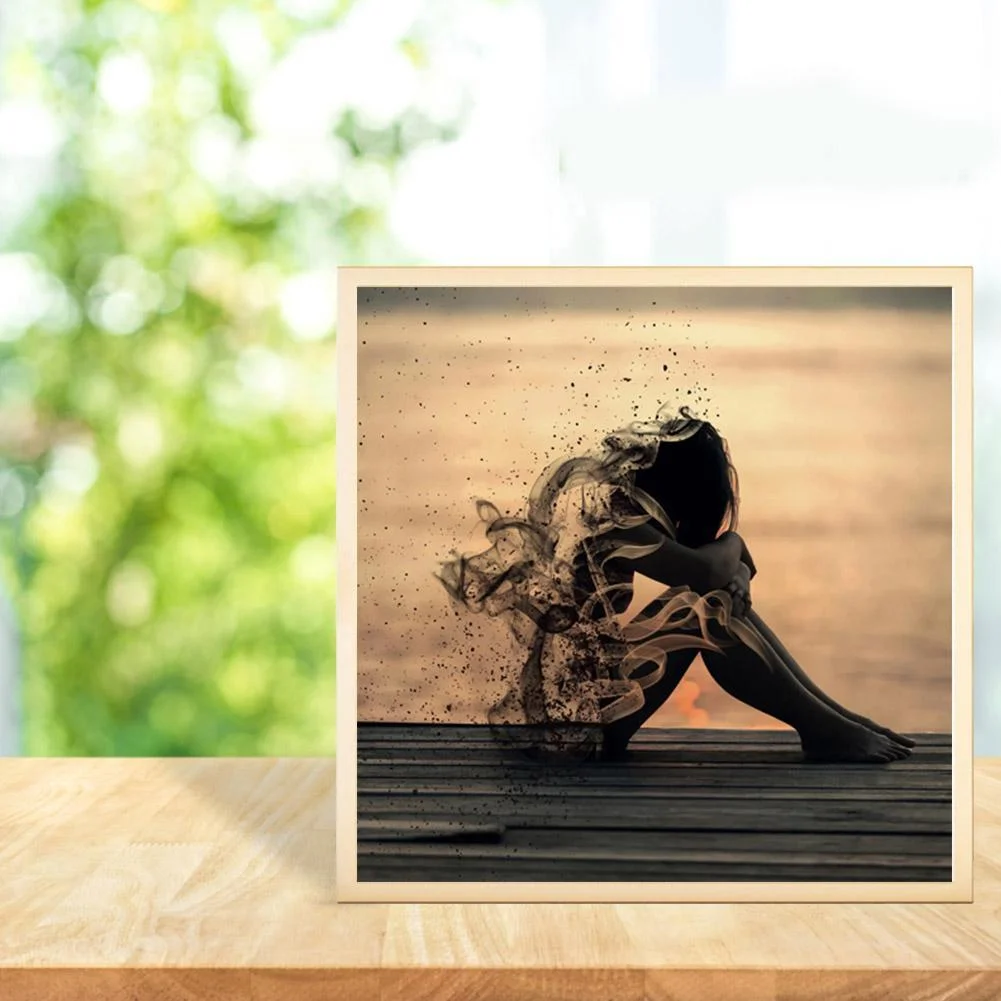 Diamond Painting - Full Round Drill - Sad Girl(30*30cm)