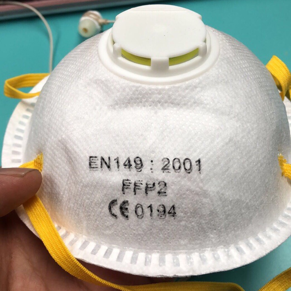 

FFP2 Respirator Cup Shape Anti Dust Protective Mask with Valve Orange Strap, 501 Original