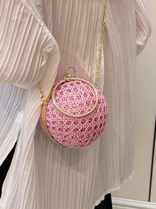 Women's handbag shiny leather elegant crossbody bag stone pattern