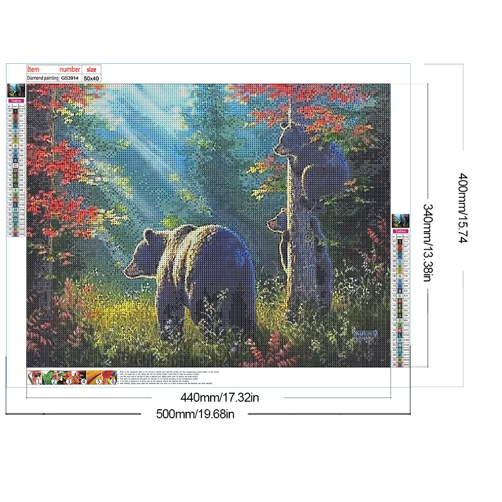 Diamond Painting - Full Square Drill - Brown Bear(Canvas|50*40cm)