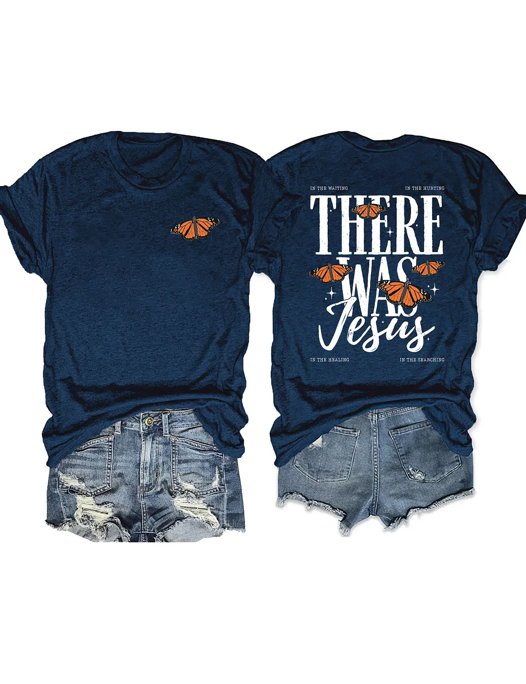 In The Hurting There Was Jesus Butterfly T-shirt