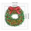 Xmas Wreath - 9CT Partial Beaded Cross Stitch Kit(21x21cm)