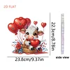 Valentine Day 2D Flat DIY Diamond Art Pendant Diamond Painting Crafts Set (Calf)