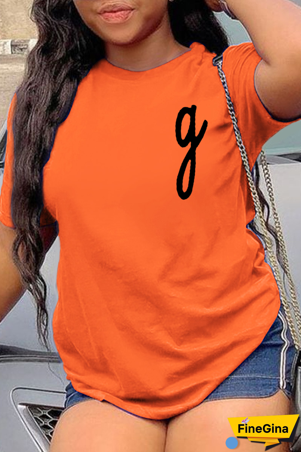 Grey Casual Street Print Patchwork O Neck T-Shirts