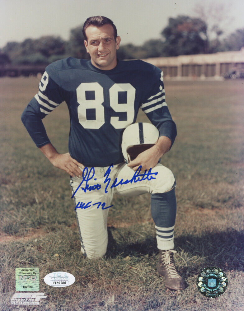 Gino Marchetti Signed Indianapolis Colts 8x10 Photo Poster painting Inscribed HOF 72