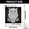 DIY Pearl Painting Owl for Home Wall Decor(25x25cm)