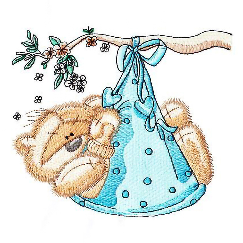 

Cartoon Bear - 11CT Stamped Cross Stitch - 35*35CM, 501 Original
