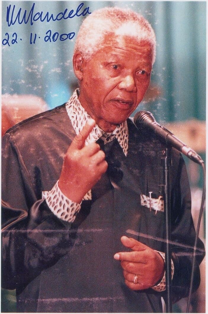 NELSON MANDELA Signed Photo Poster paintinggraph - former SOUTH AFRICA Leader - Preprint