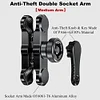 Anti-Theft Double Socket Arm 25mm Ball Head Bike Phone Bracket Ball Head Adapter