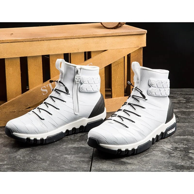 ONEMIX Men Boots Running Shoes Women Sneakers High Top Winter Snow Boots Outdoor Waterproof Walking Trekking Sneaker
