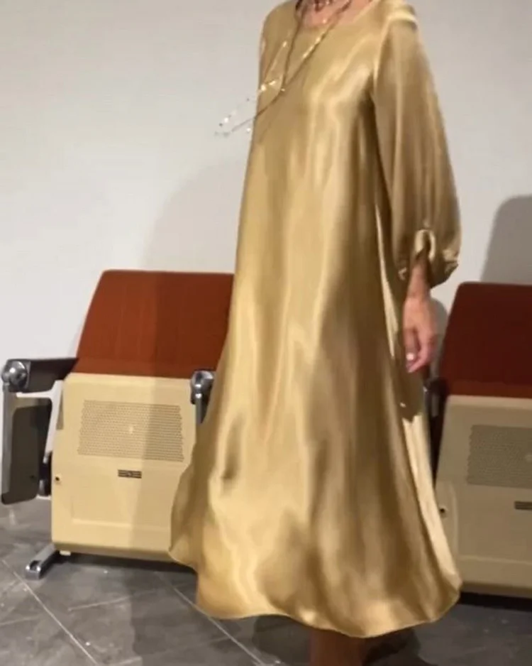 Solid Color Loose Dress