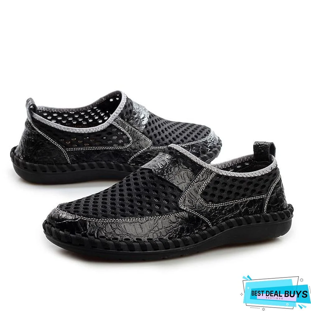 Men Oversize Mesh Flats Casual Teaching Soft Comfortable Loafers Shoes