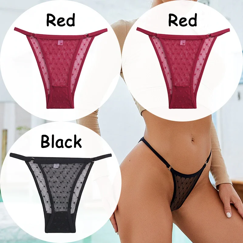 Billionm Panties Lace G-string Thong Women's Underwear Mesh Transparent Lingerie Low-Waist Female Briefs Soft Women's Underpants