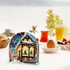 Christmas Acrylic DIY 5D Diamond Art Painting Napkin Holder Table Decor (Street)