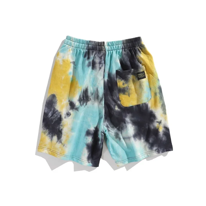 Men's Summer Tie-Dye Casual Loose Short Trousers Beech Pants
