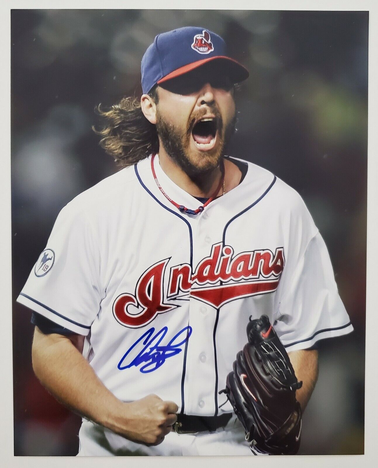 Chris Perez Signed 8x10 Photo Poster painting MLB Cleveland Indians Pitcher RAD