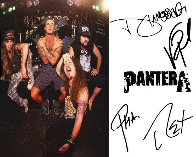 REPRINT - PANTERA Dimebag - Vinnie - Phil Signed 8 x 10 Glossy Photo Poster painting Poster RP