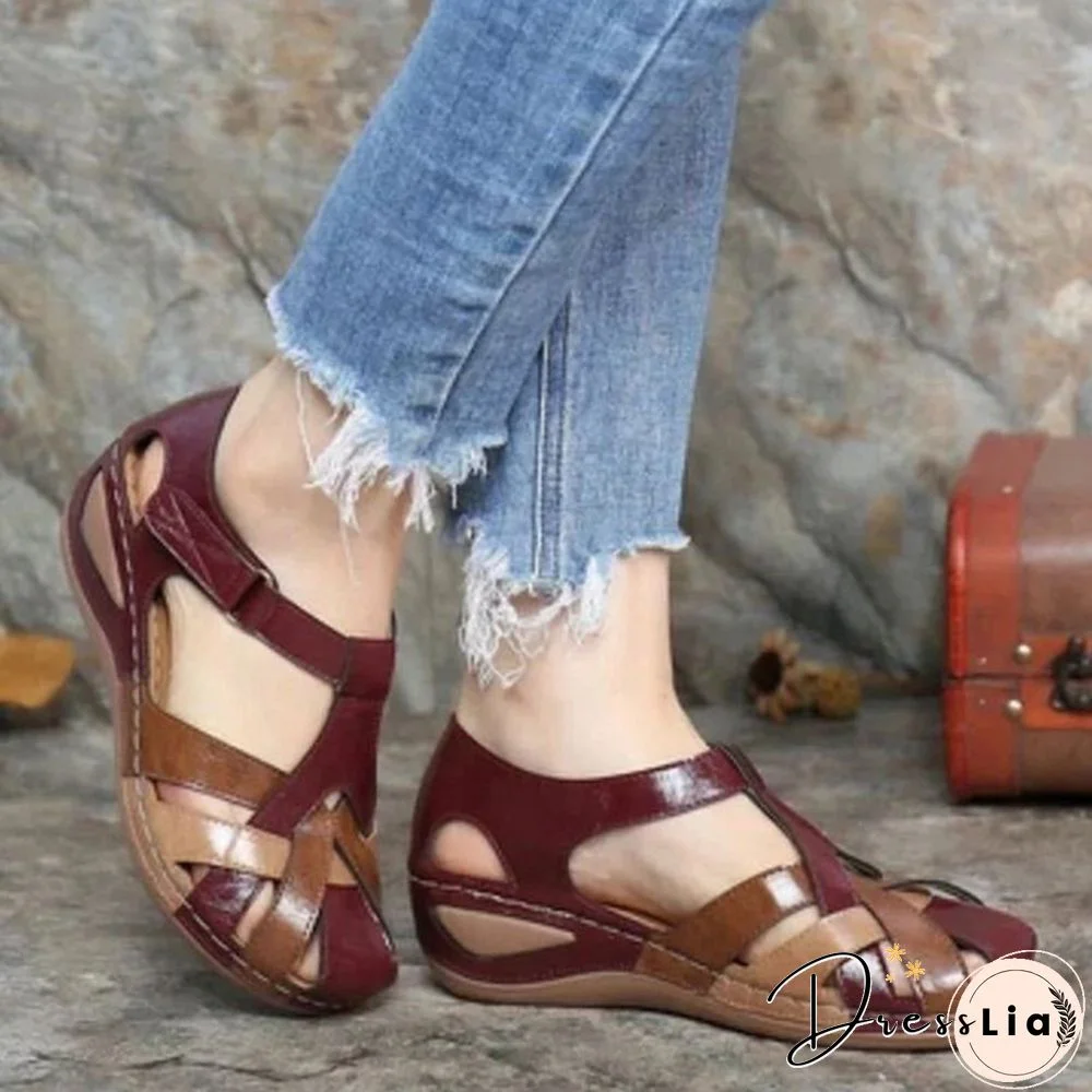 New Fashion Women Sandals Waterproof Slip On Round Female Flat Sandals Women Slippers Casual Comfortable Summer Ladies Shoes