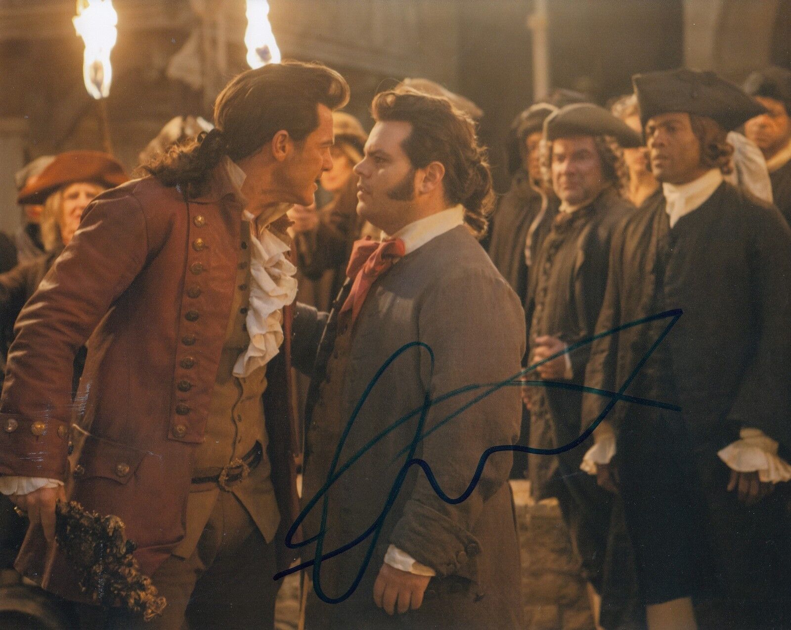 LUKE EVANS signed (BEAUTY AND THE BEAST) Movie 8X10 Photo Poster painting *GASTON* W/COA #3