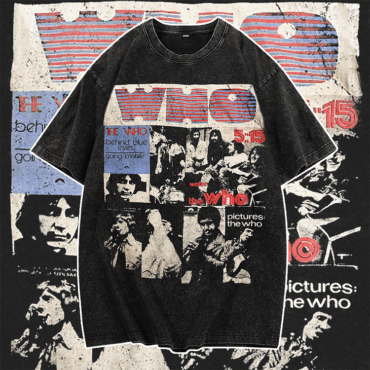 Davidhawaii100% Cotton Casual Vintage Rock Street Music Poster T-Shirt - 100% Cotton