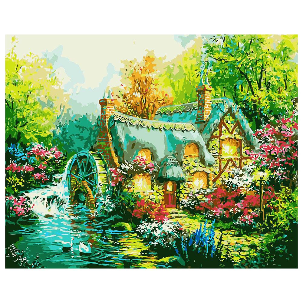 

40*50CM Paint By Numbers-Landscape House, 501 Original