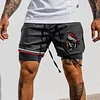 Double Layer Chief Design Athlete Shorts by Inlyline