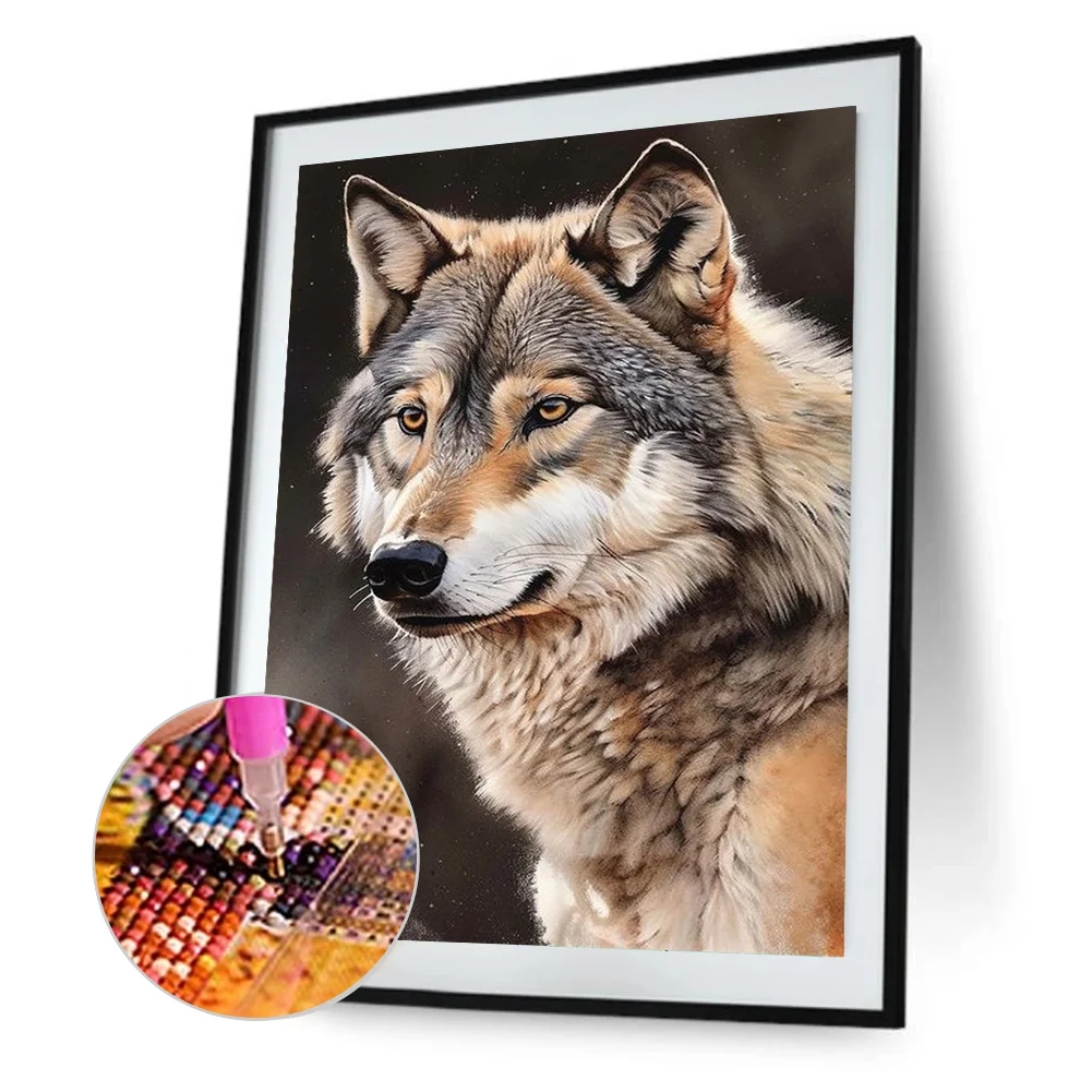 Diamond Painting - Full Round Drill - Wolf(Canvas|30*40cm)