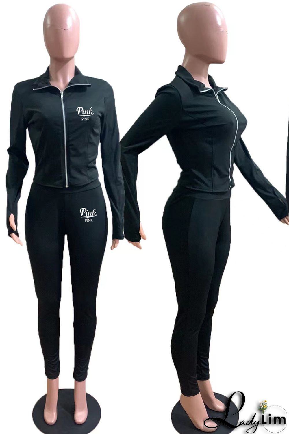 Red Fashion Print Patchwork Turndown Collar Long Sleeve Two Pieces