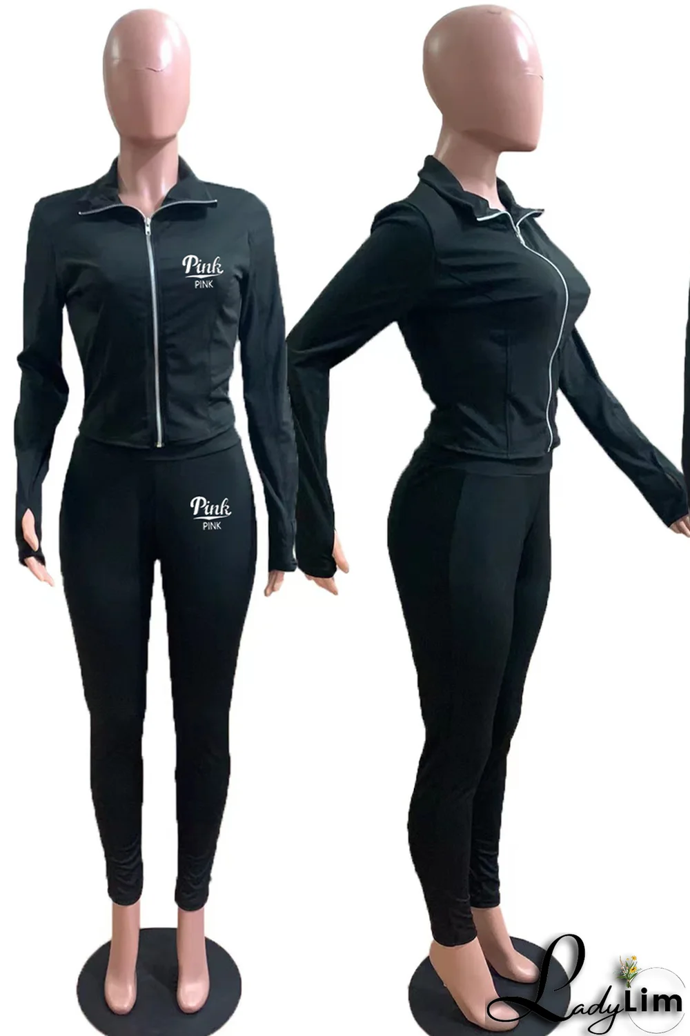 Red Fashion Print Patchwork Turndown Collar Long Sleeve Two Pieces