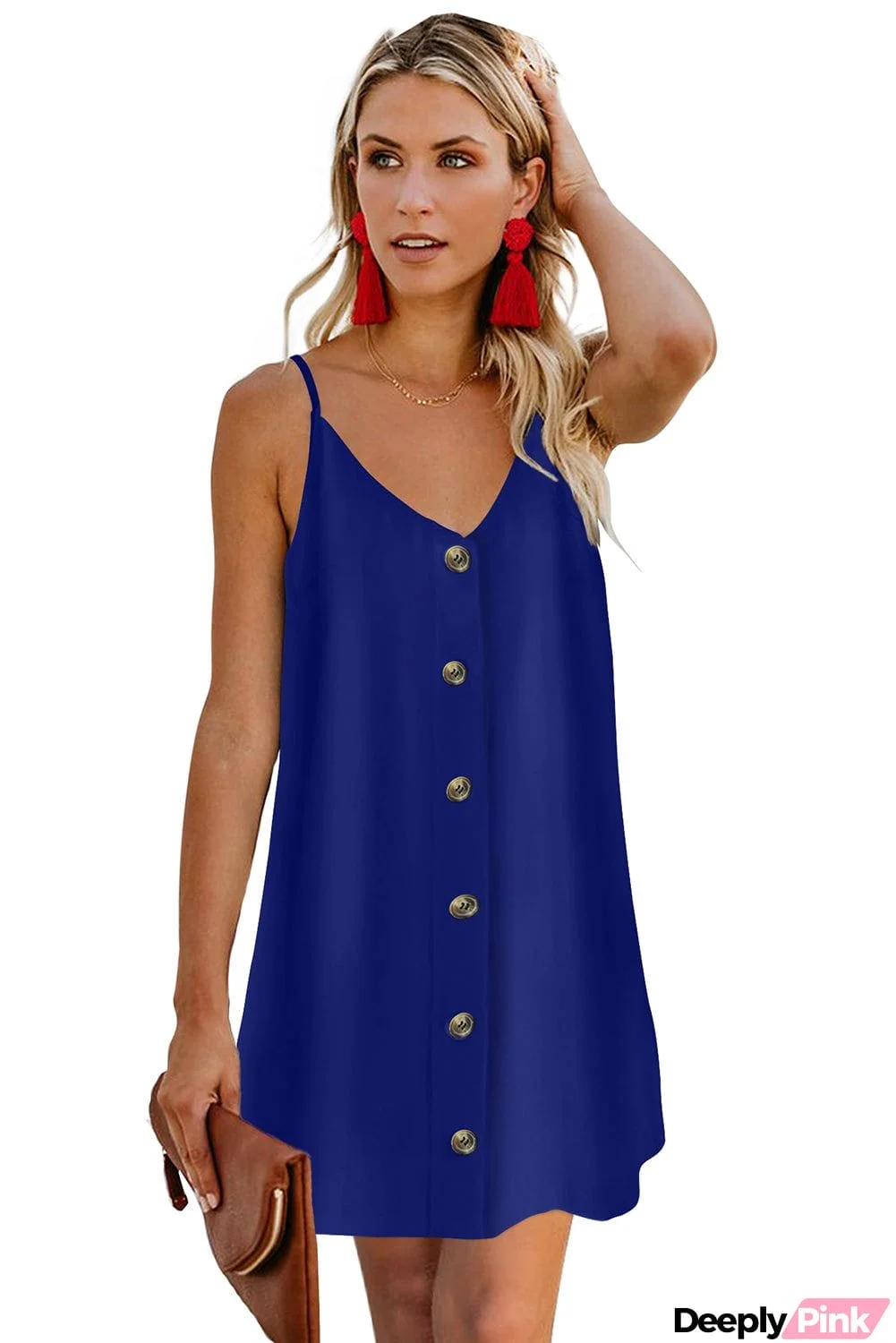 Buttoned Slip Dress