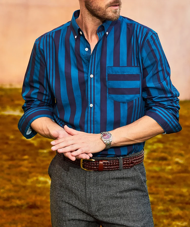 Western Print Button Down Shirt