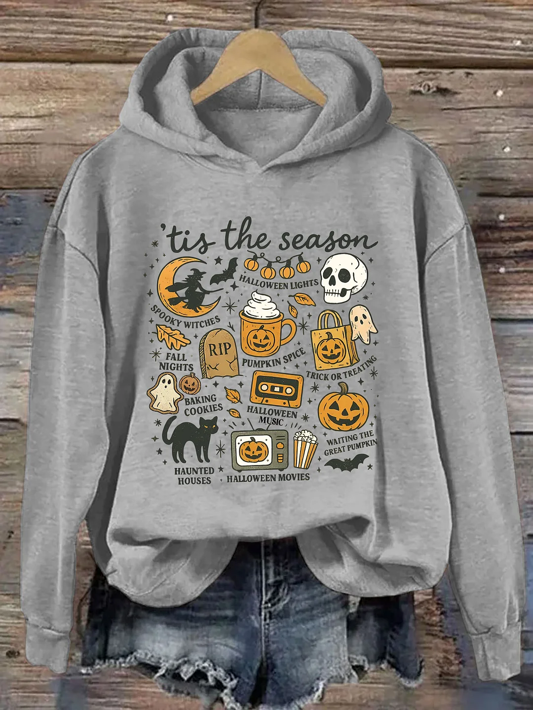 Halloween Fall Ghost Boho Hoodie