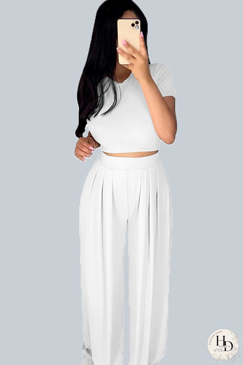 Yellow Casual Polyester Solid Split Joint O Neck Short Sleeve Short Two Pieces