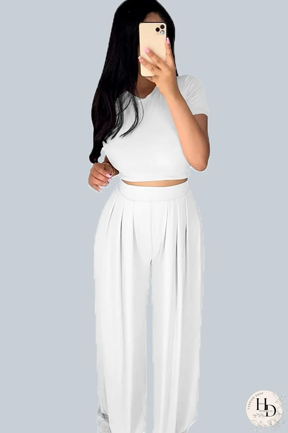 Yellow Casual Polyester Solid Split Joint O Neck Short Sleeve Short Two Pieces