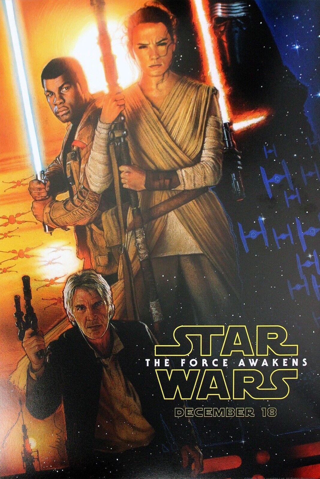 star wars the force awakens movie poster Collectors Photo Poster painting Print DISNEY 11x17