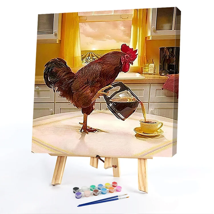 Oil Paint By Numbers - Rooster - 40*40CM