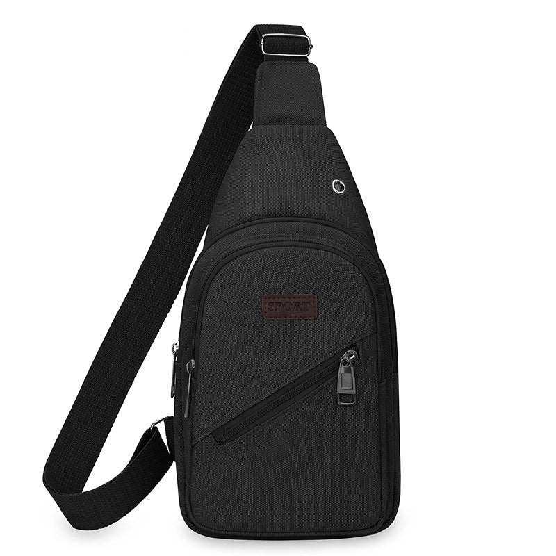 Canvas Simple Small Shoulder Bag Men’s Casual Chest Bag Waist Bag New Portable Small Shoulder Bag Trendy Shoulder Bag