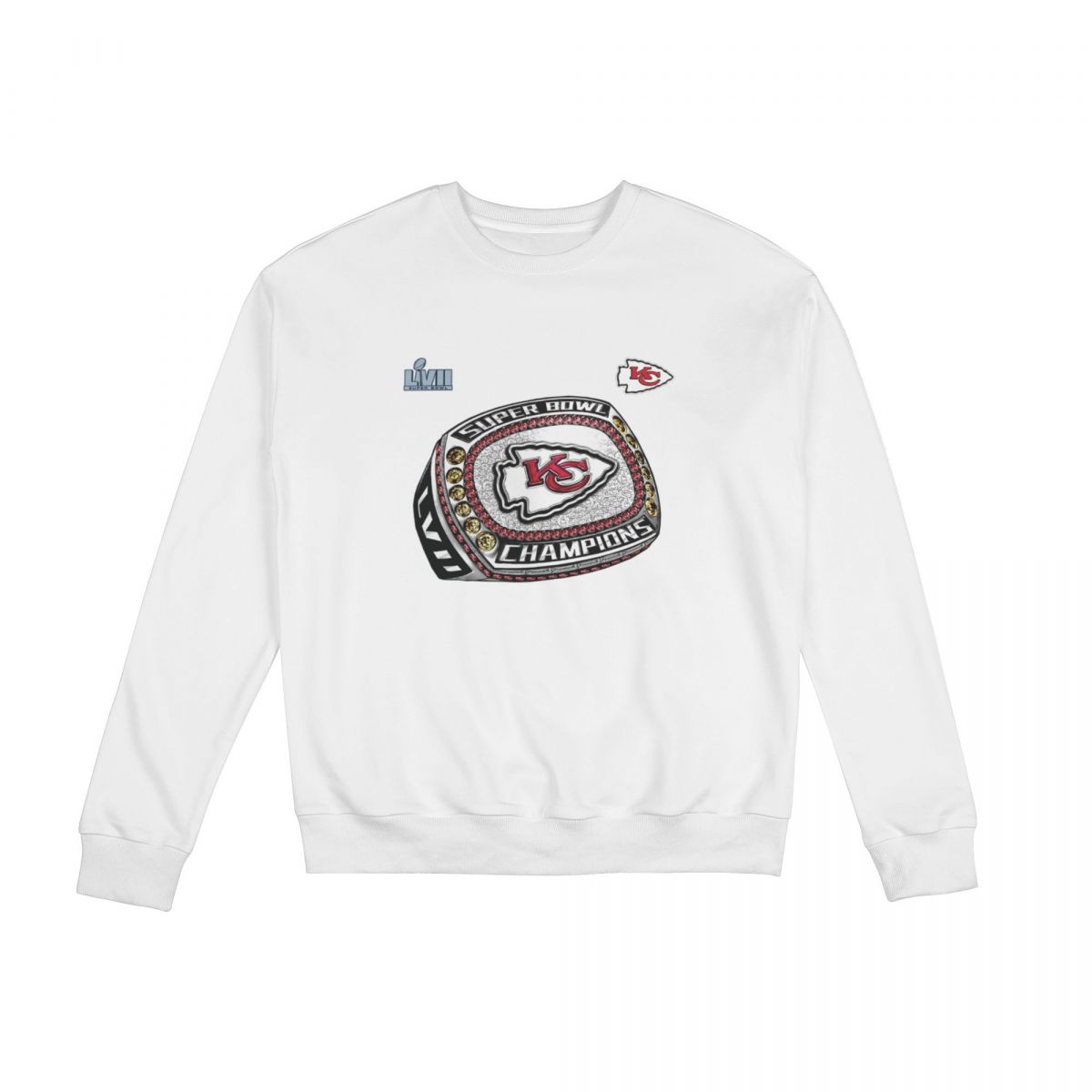Kansas City Chiefs Super Bowl LVII Champions Diamond Ring Unisex Round Neck Sweatshirt