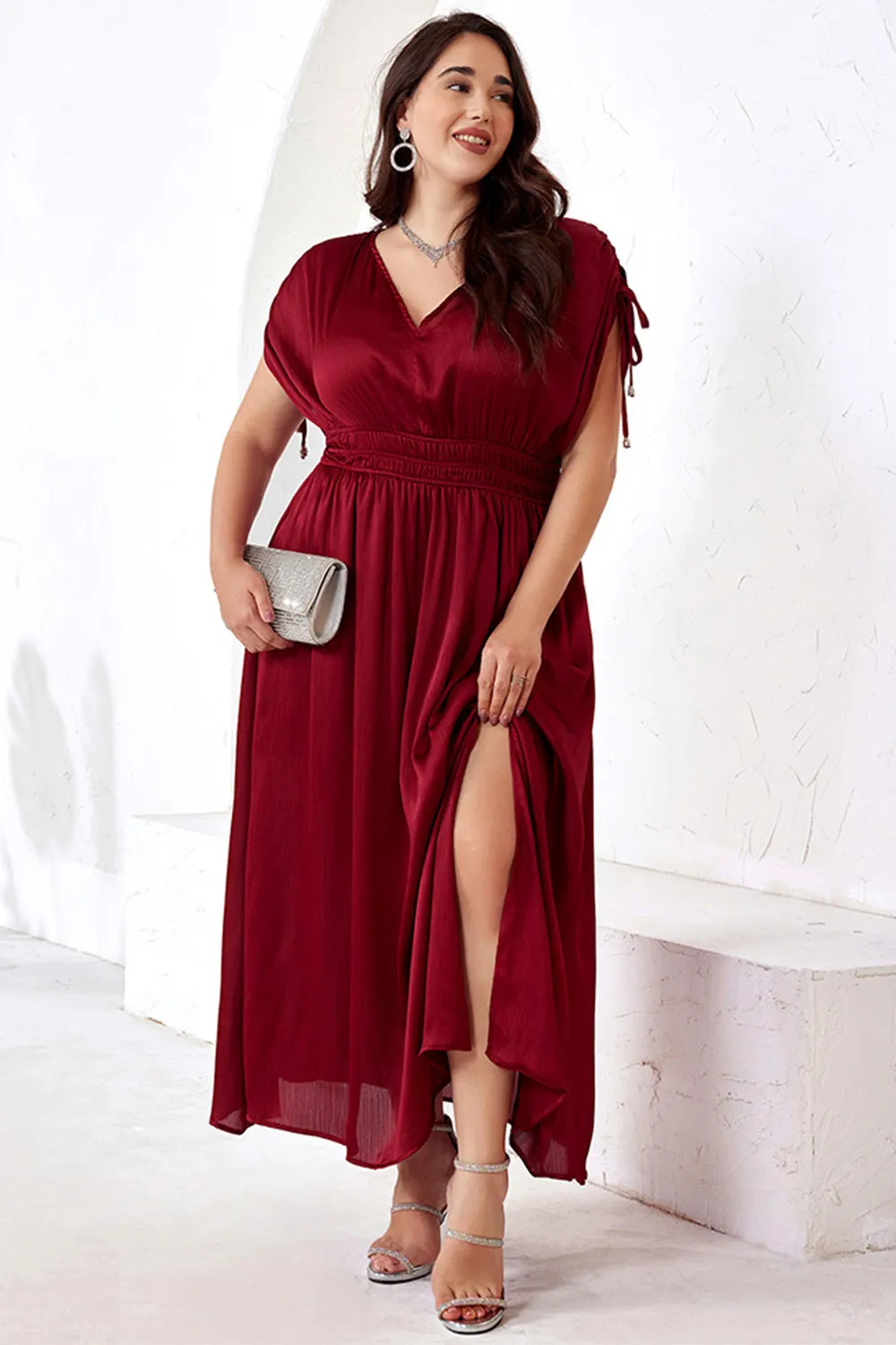 dave and johnny burgundy dress Dave & Johnny Prom Dress A8507 main image 0