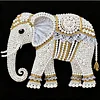 DIY Pearl Painting Elephant for Home Decor with Frame(25x25cm)