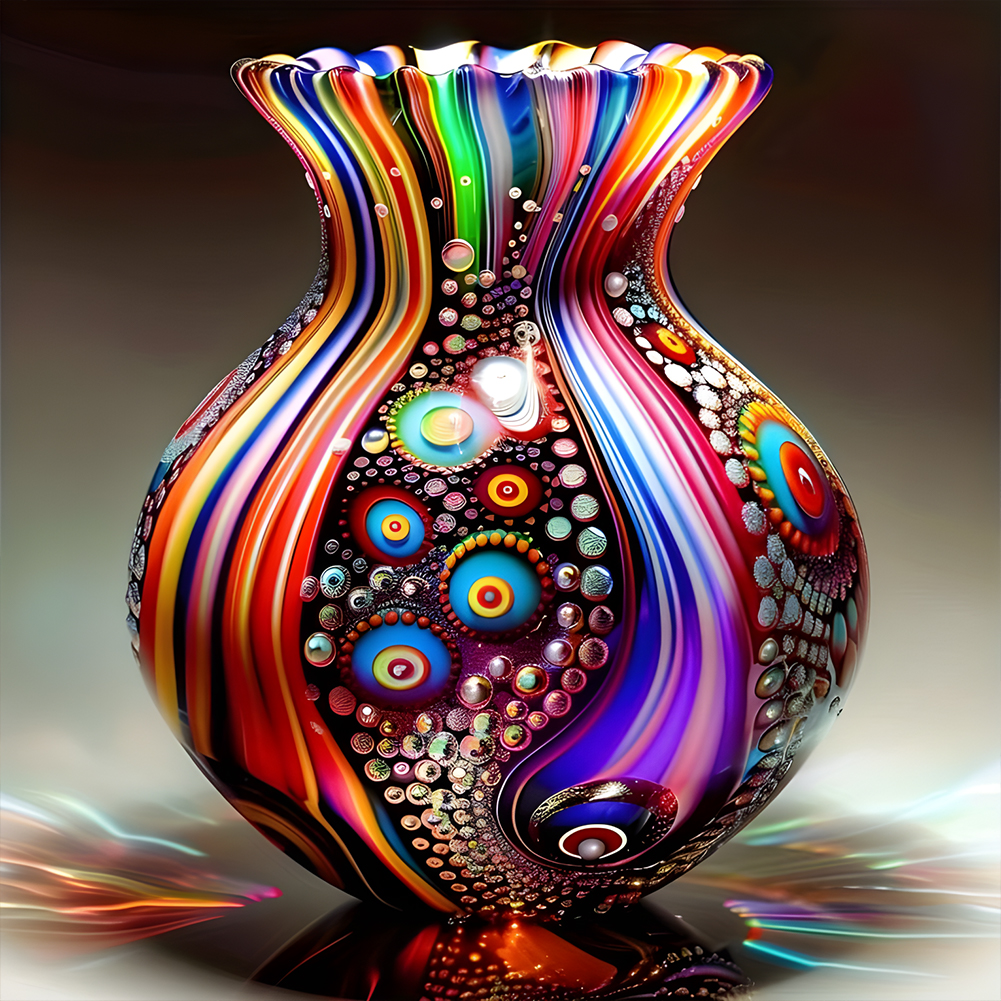 Art Vase 40*40cm(canvas) full round drill diamond painting