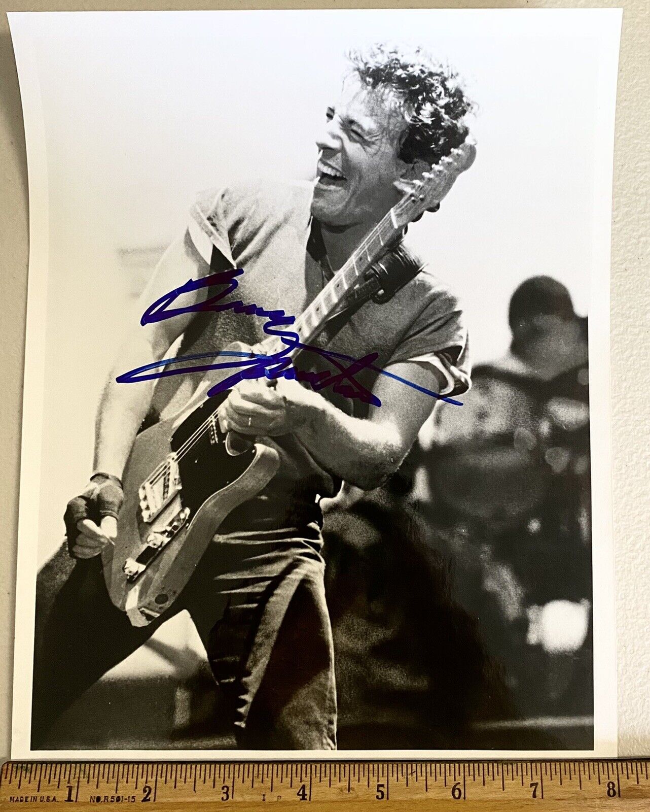 Bruce Springsteen Signed Black & White Vintage 8x10 Photo Poster paintinggraph Rock N Roll HOF