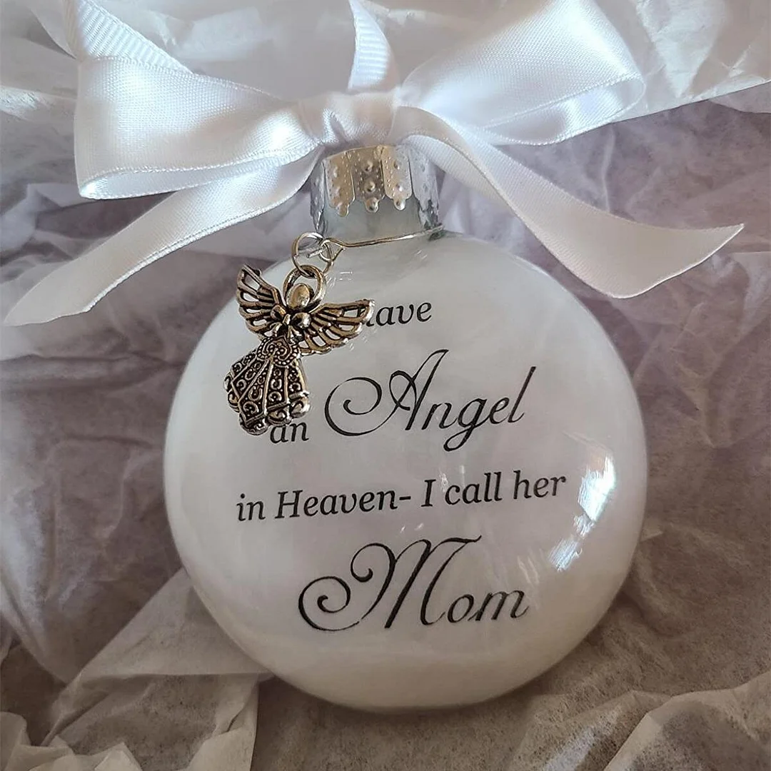 Christmas Ornaments Feather Ball - Angel In Heaven Memorial Ornament、、sdecorshop