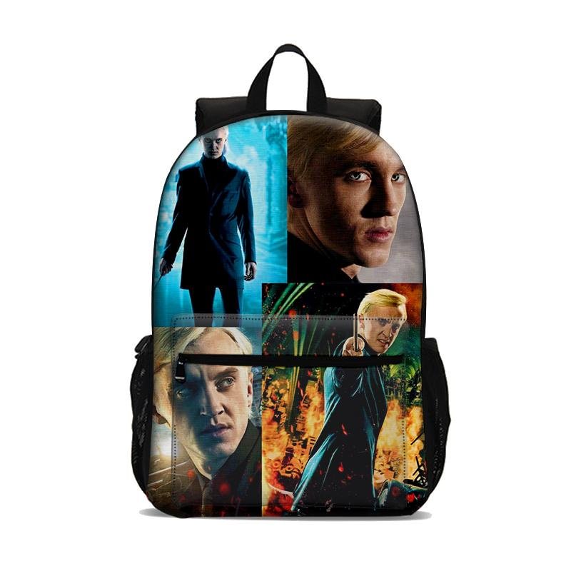 Drago Malfoy Harry Potter 3 Backpack Laptop Bag Lightweight Large Capacity Schoolbag Outdoor Travel Bag Kids Teens Use 18 inch
