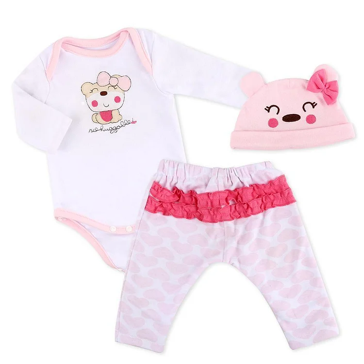  Reborn Babypuppen Kleidungen Pink Outfits für 20"- 22" Reborn Babypuppe Mädchen Outfits - RSDP-Rebornbabypuppen-Rebornbabypuppen.de