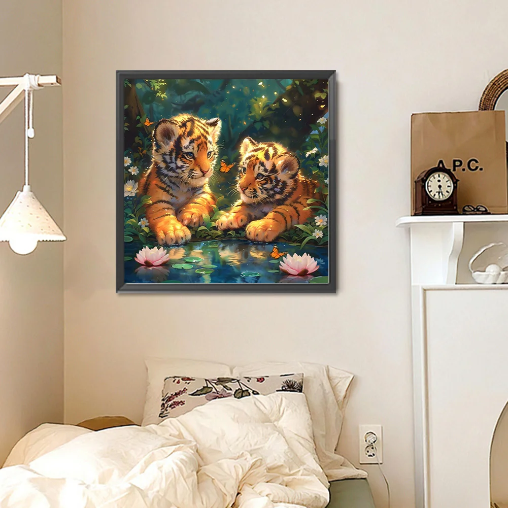 Diamond Painting - Full Round Drill - Tiger(Canvas|30*30cm)