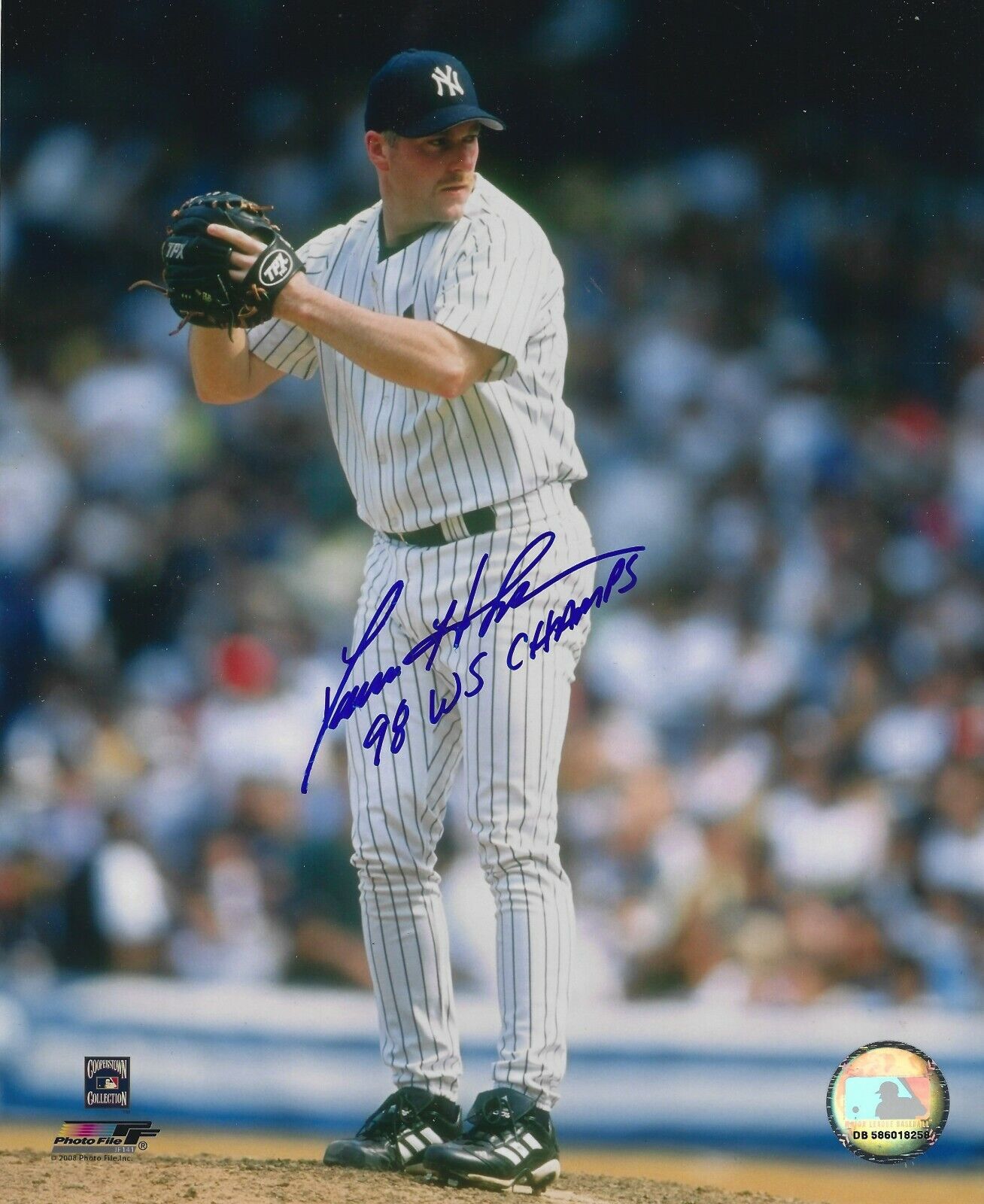 Signed 8x10 DARREN HOLMES98 WS Champs