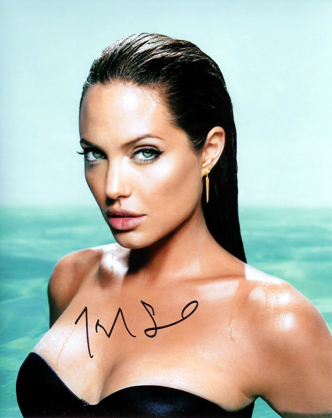 ANGELINA JOLIE Autographed Signed 8x10 Reprint Photo Poster painting !