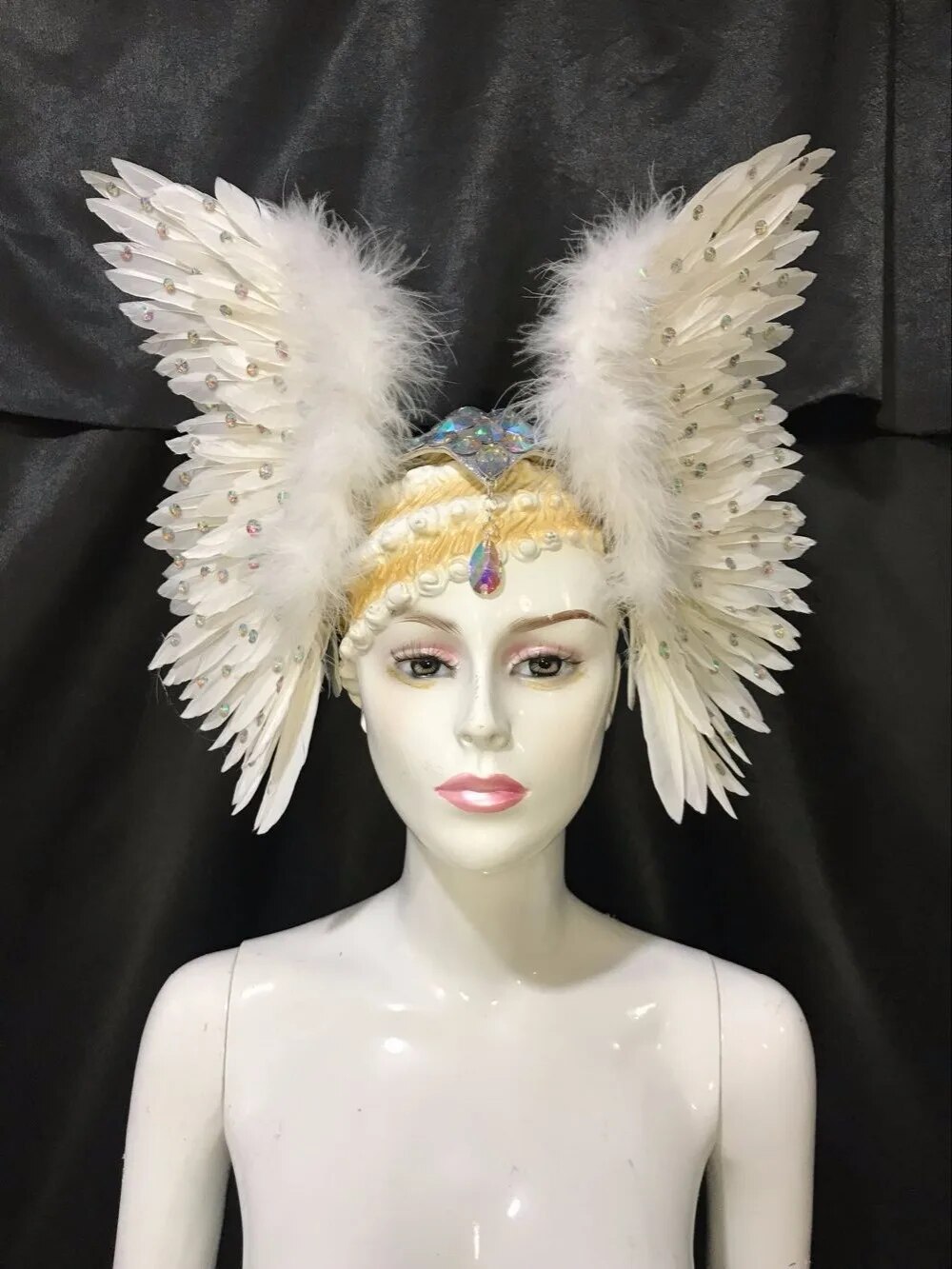 VCshoes Brazil Rio Spanish Cuba Santiago Havana Venice Dionysia Carnival Float Mask Dress Masque Ball Costume Samba Plumage Plume Headd