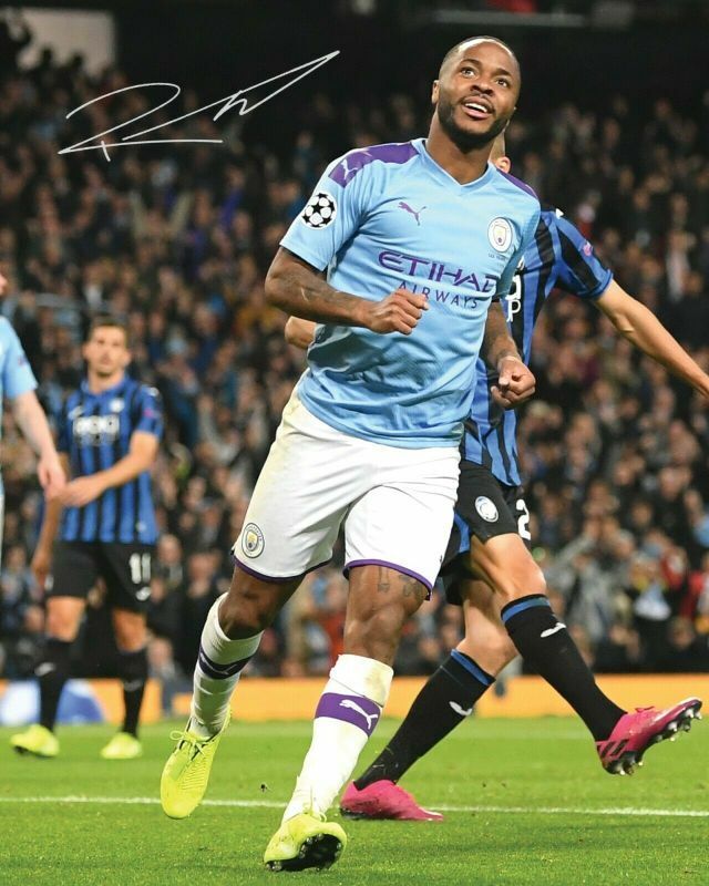 Raheem Sterling - Manchester City Autograph Signed Photo Poster painting Print